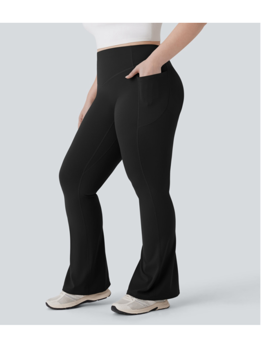 Halara UltraSculpt High Waisted Scrunch Butt Lifting Bootcut Yoga Black 2X